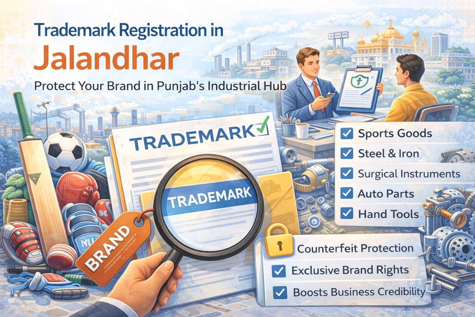 Trademark Registration in Jalandhar – Protect Your Brand in Punjab’s Industrial Hub Trademark Registration in Jalandhar – Protect Your Brand in Punjab’s Industrial Hub