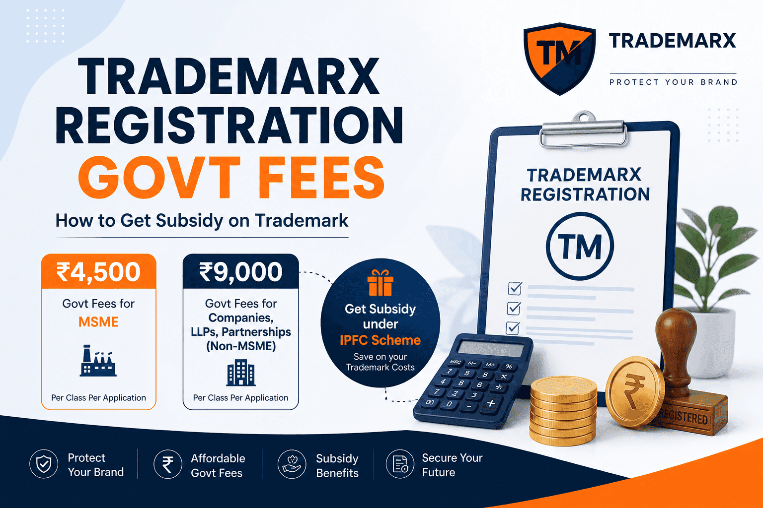 Trademark registration Govt Fees | How to get subsidy on Trademark